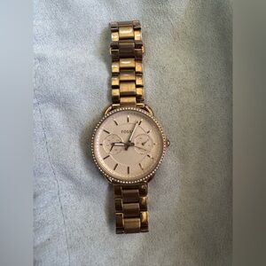 Fossil Rose Gold Chronograph Watch